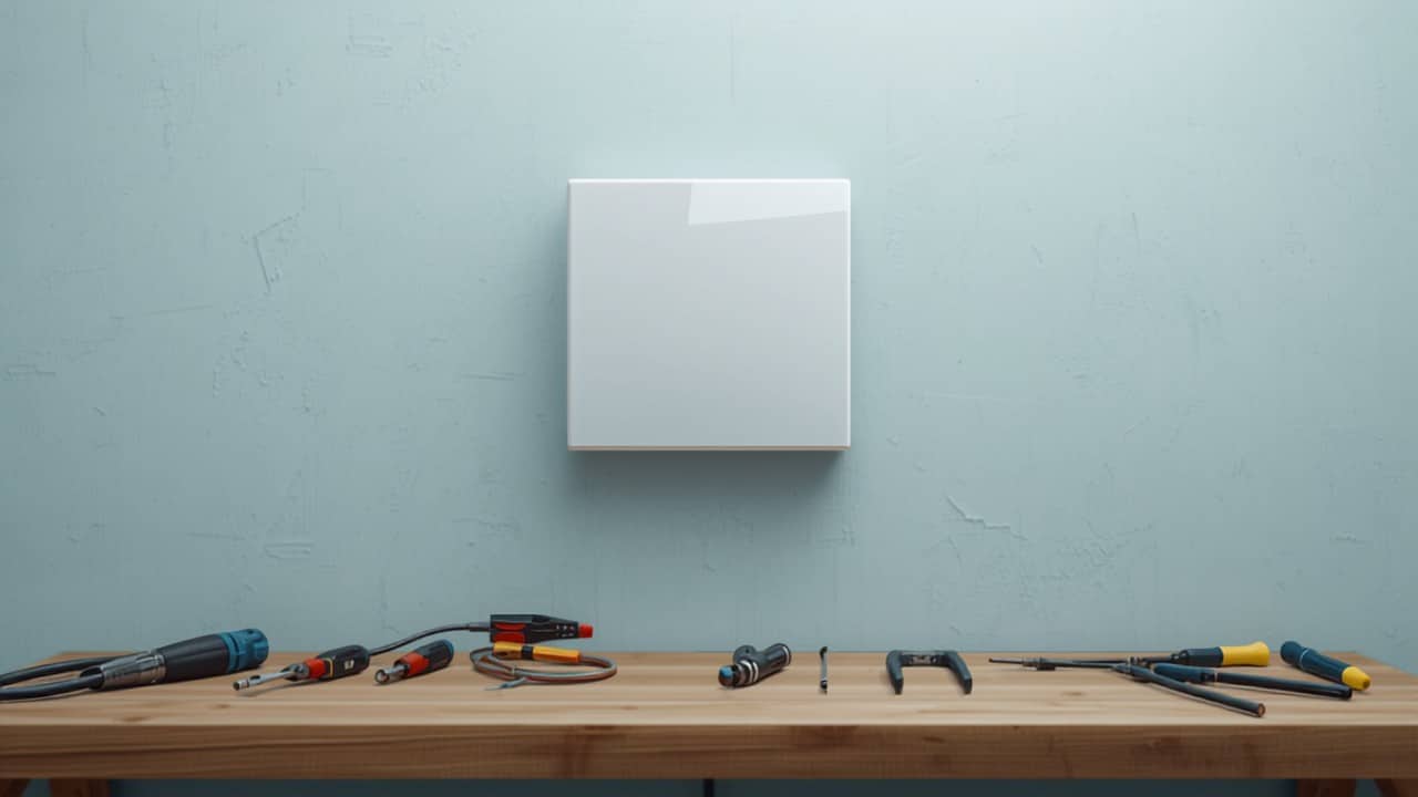 Cómo instalar un punto de recarga paso a paso - Punto Recarga Hogar Wallbox instalado en la pared con herramientas de electricista, instalación paso a paso