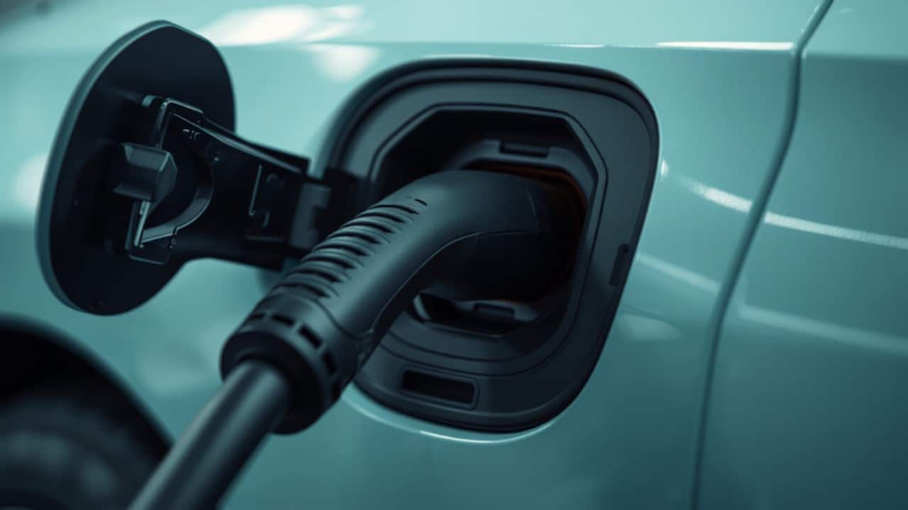 Conector Tipo 2, CCS y Schuko: guía de conectores - Punto Recarga Hogar Conector de carga enchufado en el puerto de un coche eléctrico