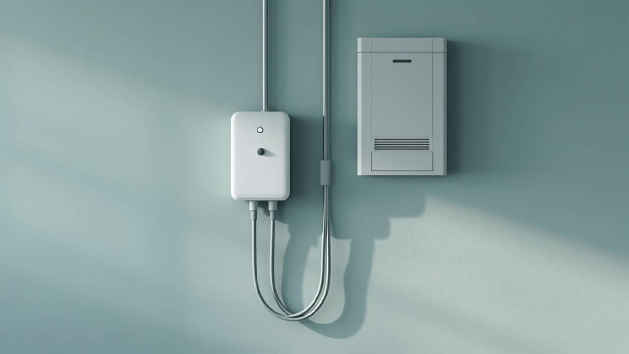 Quién paga la luz del cargador en un garaje comunitario - Punto Recarga Hogar Wallbox conectado a un cuadro eléctrico en la pared de un garaje